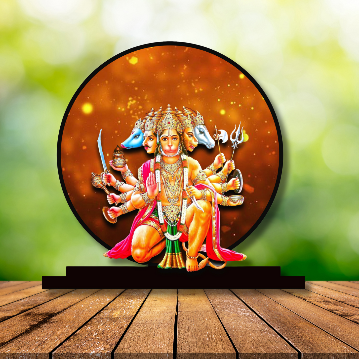 GiftShala Panchmukhi Hanuman Idol for Car Dashboard | Size 5 inch (approx)