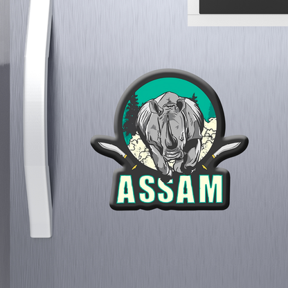 GiftShala Assam State Fridge Magnet | Size 3*3 inch