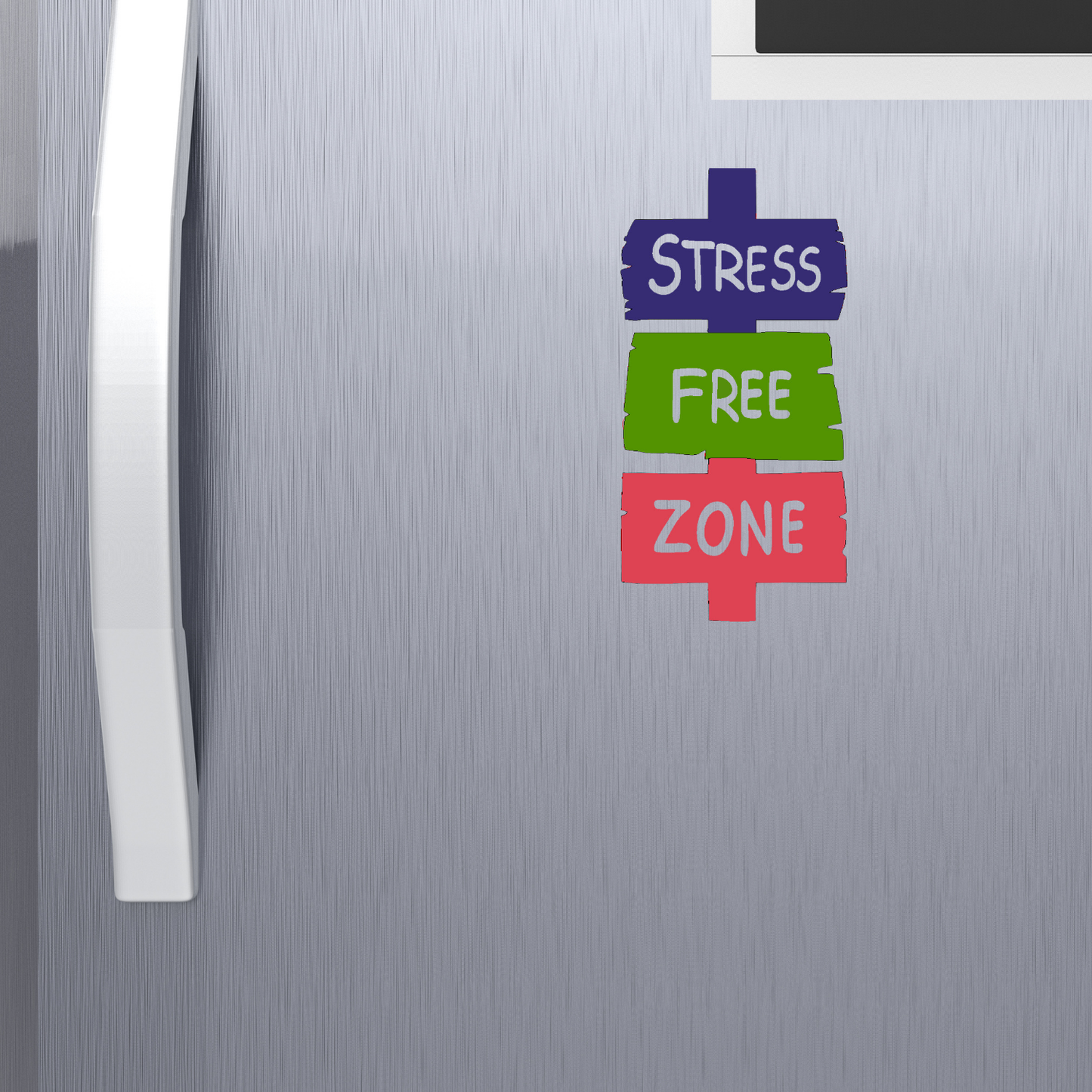 GiftShala Stress Free Zone Fridge Magnet | Size 3*3 inch