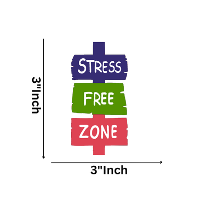 GiftShala Stress Free Zone Fridge Magnet | Size 3*3 inch