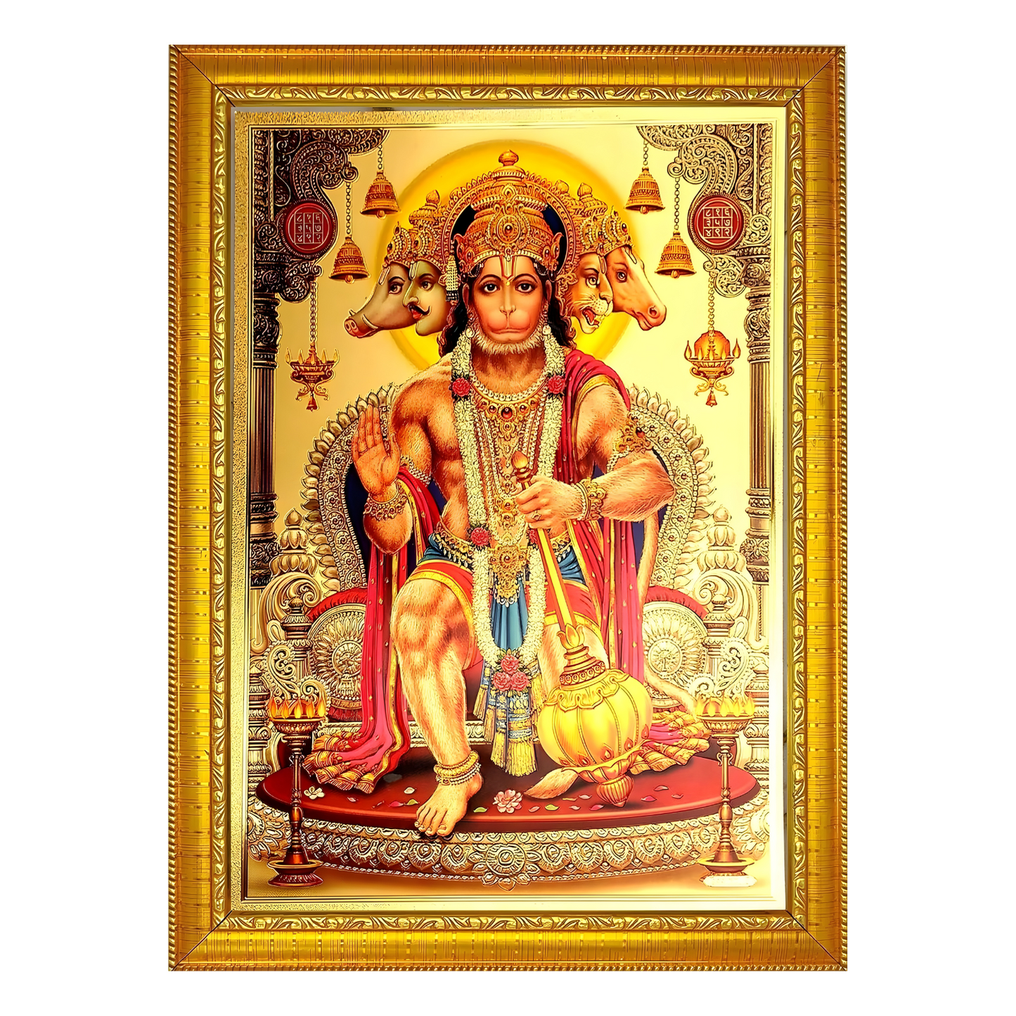 GiftShala Panchmukhi Hanuman Photo Frame | Size 30*20 cm