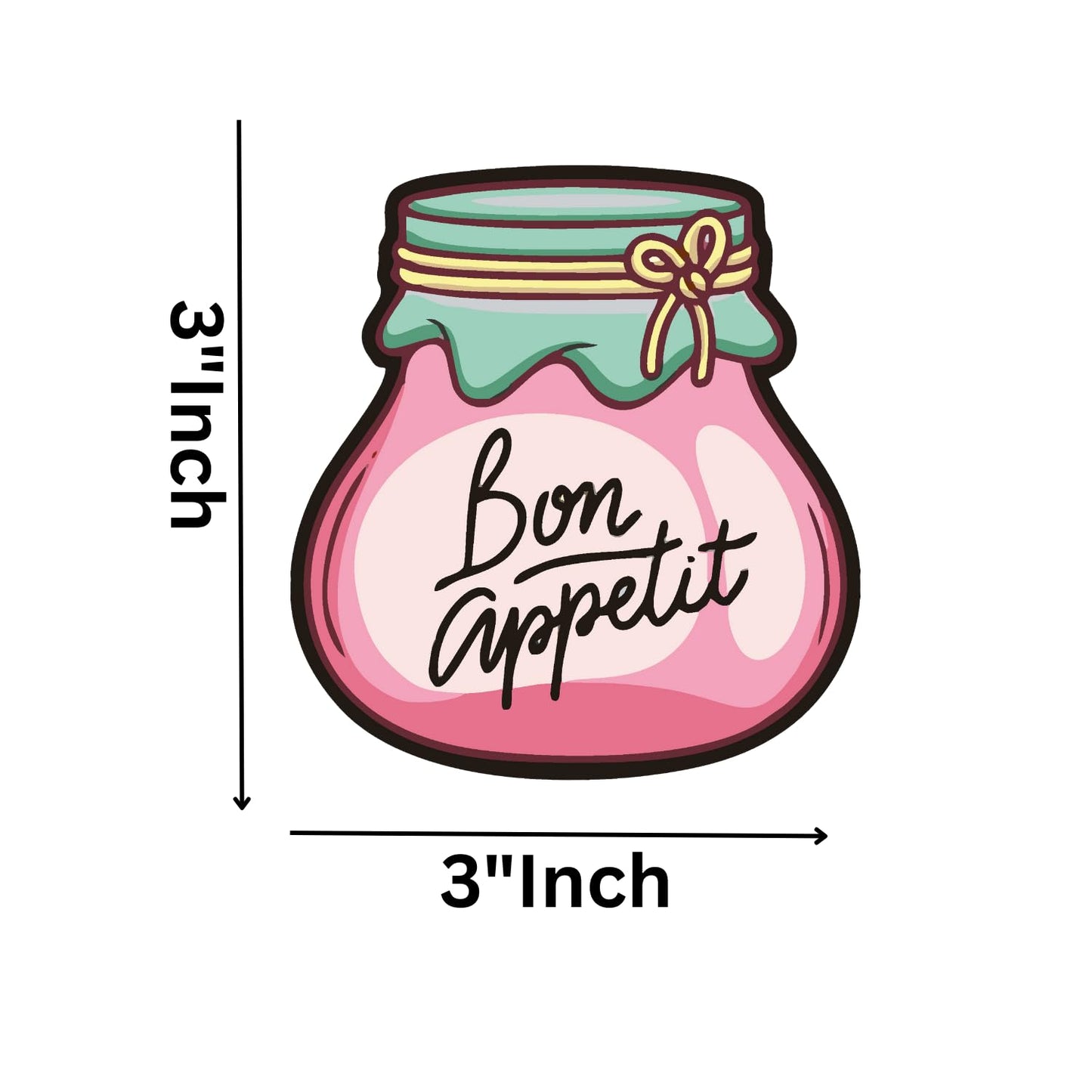 GiftShala Bon Appetit Pattern Fridge Magnet | Size 3*3 inch