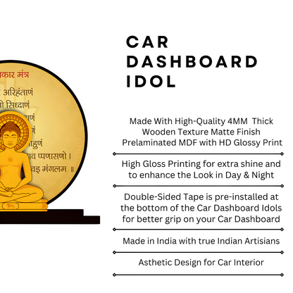 GiftShala Mahavir Swami Murti Idol for Car Dashboard | Size 5 inch (approx)