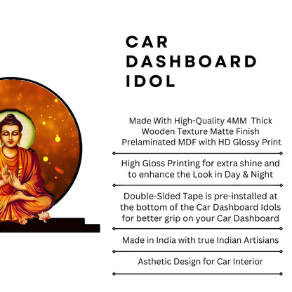 GiftShala Gautam Buddha Idol for Car Dashboard | Size 5 inch (approx)