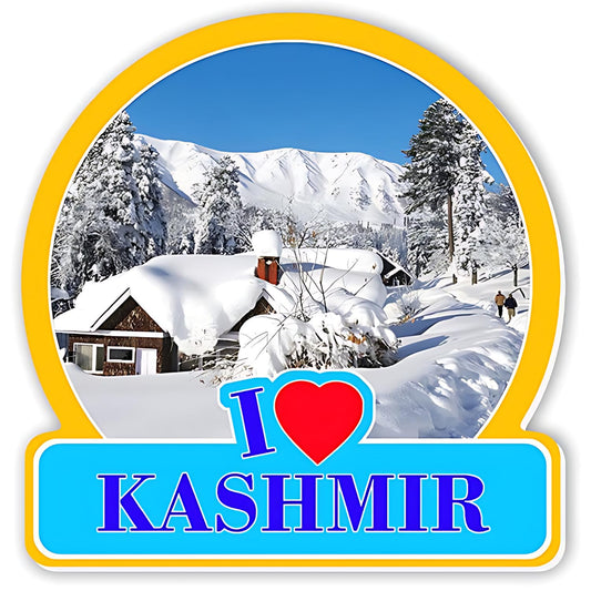 GiftShala Wooden Kashmir Souvenir Fridge Magnet | Size 3*3 inch