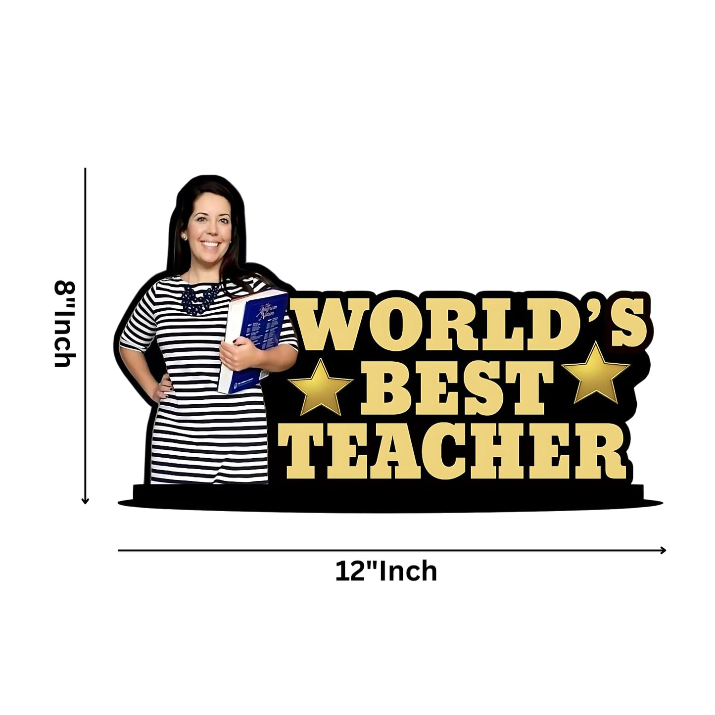 GiftShala World's Best Teacher Table Top | Size 12*8 inch