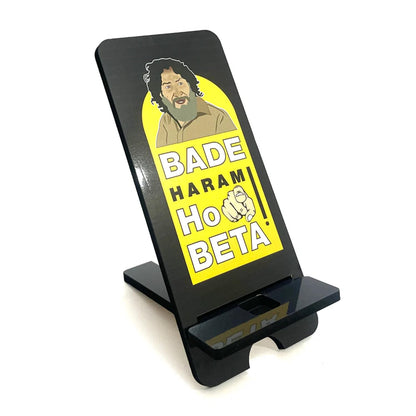 GiftShala Bade Harami Ho Beta Printed Design Wooden Table Mount Mobile Stand | Size 7*3*4 inch