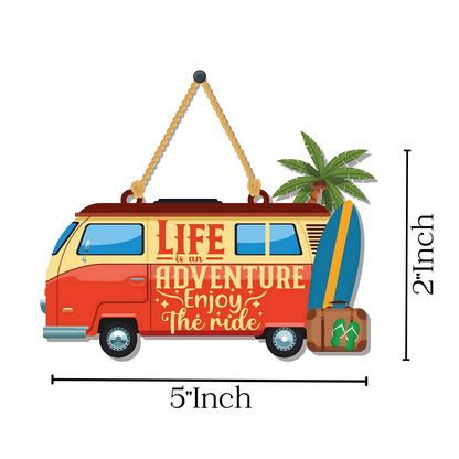 GiftShala Funky Bus Wall Hanging | Size 5*5 inch