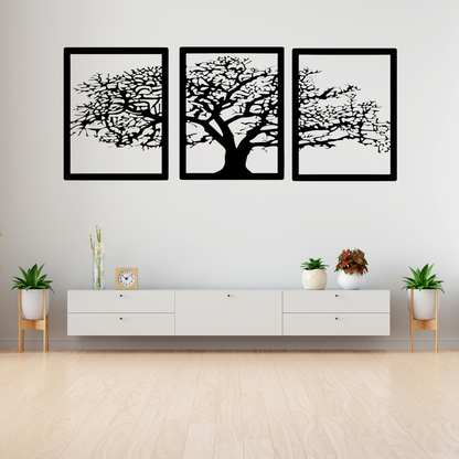 GiftShala Set of 3 Tree Wall Decor | Size 12*12 inch each