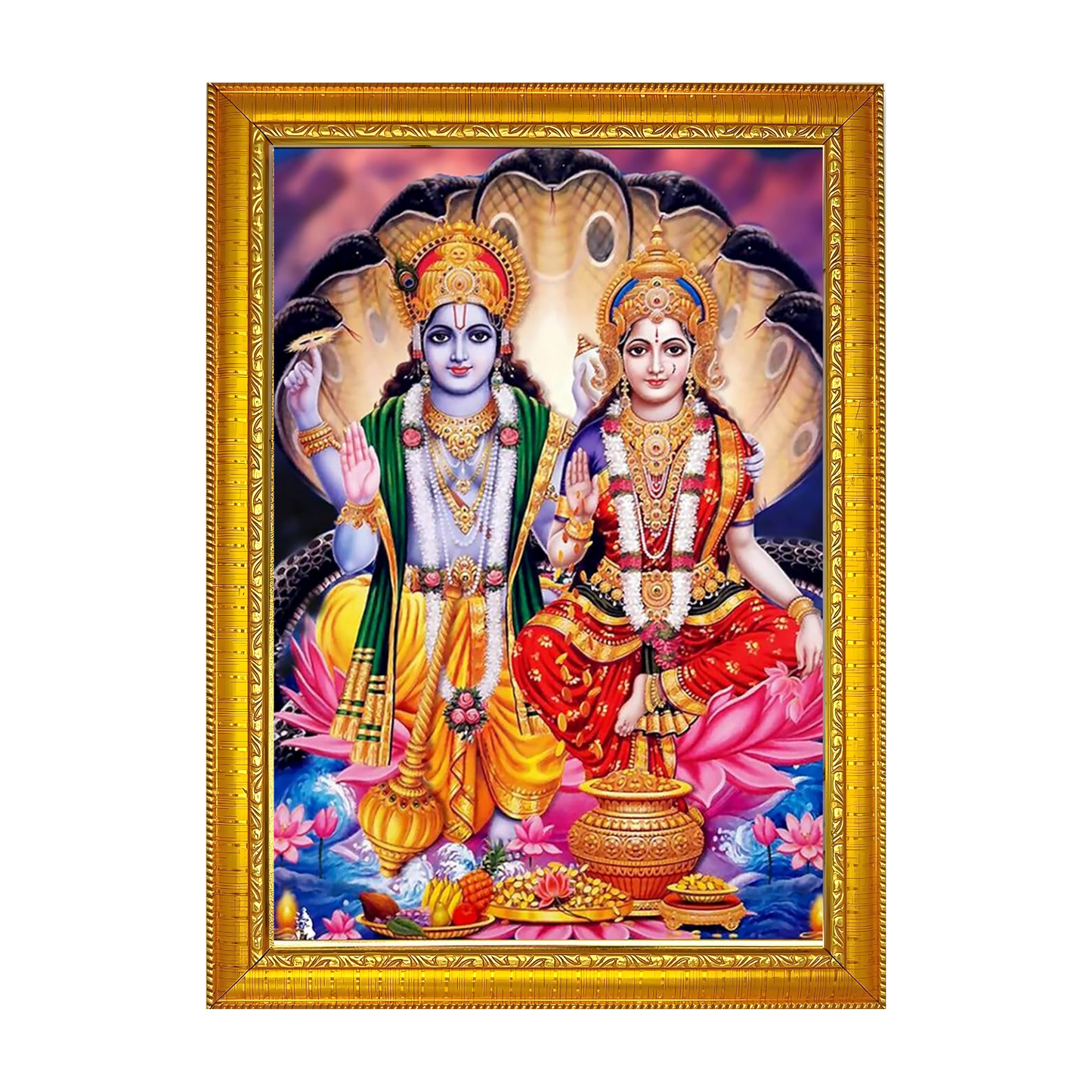 GiftShala Laxmi Narayan Photo Frame | Size 30*20 cm