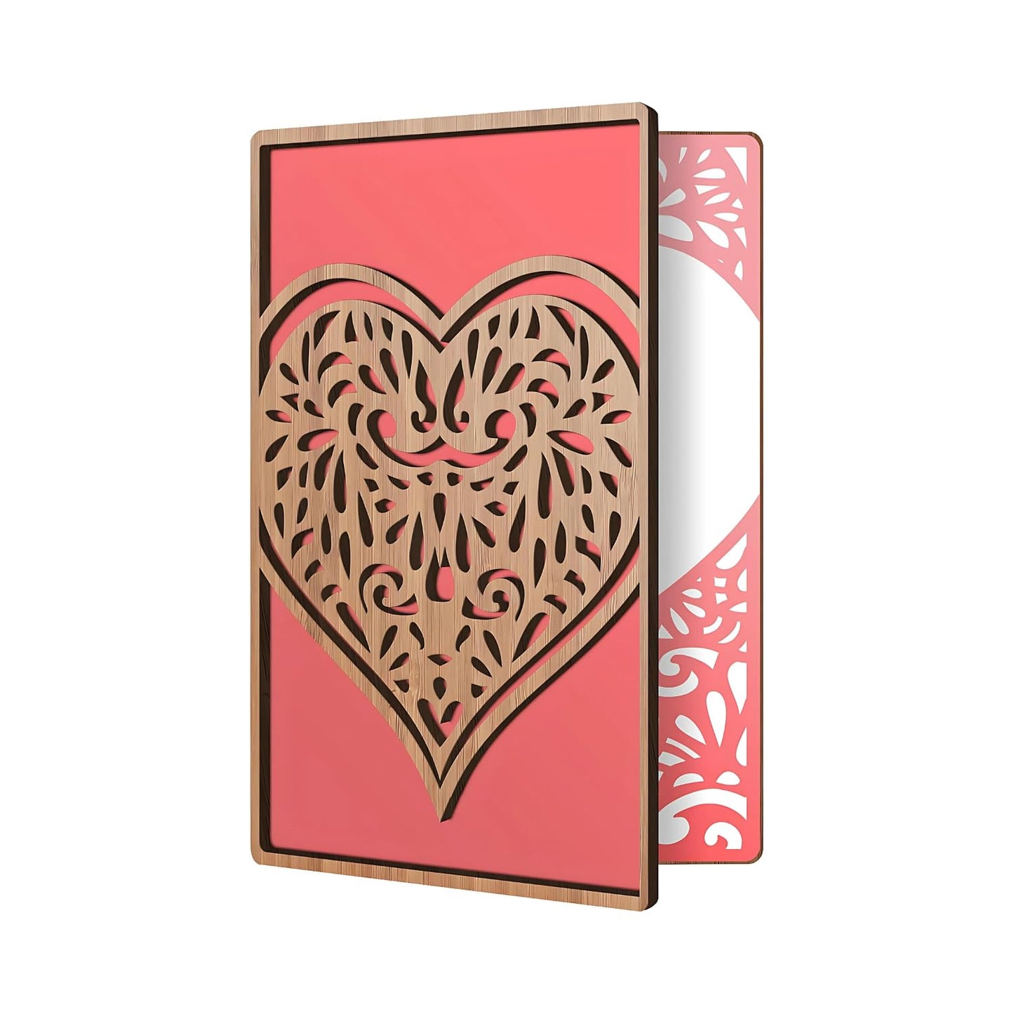 GiftShala Love & Anniversary Wooden Card | Size 6*4.2 Inches