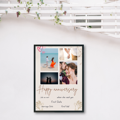 GiftShala Personalized Anniversary Photo Frame | Size A4