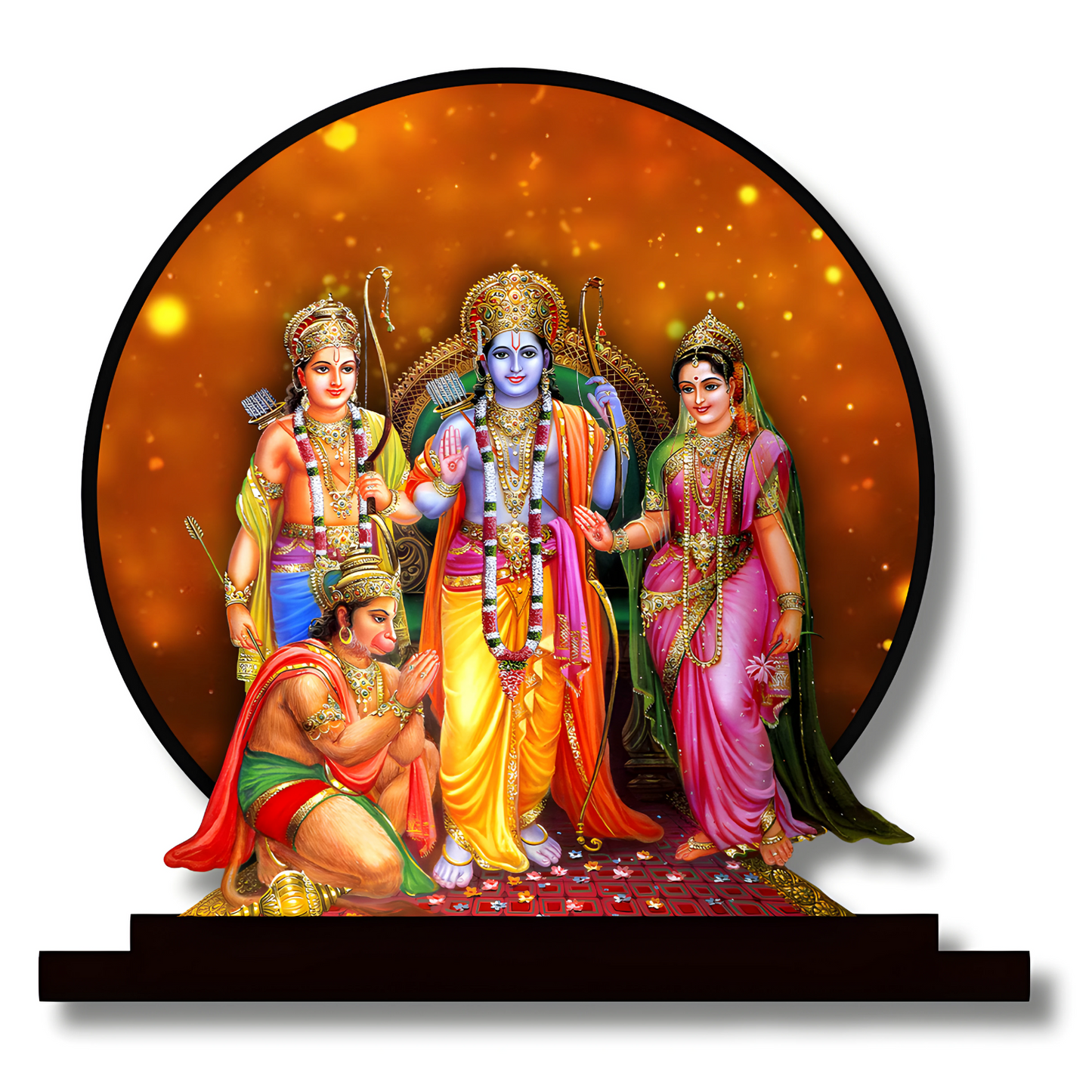 GiftShala Ram Parivar Idol for Car Dashboard | Size 5 inch (approx)