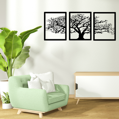 GiftShala Set of 3 Tree Wall Decor | Size 12*12 inch each