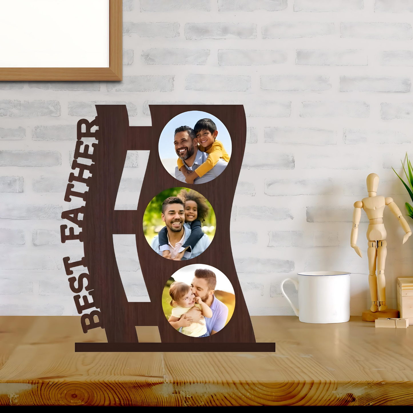 GiftShala Customized Best Father Table Top | Size 12*8 inch