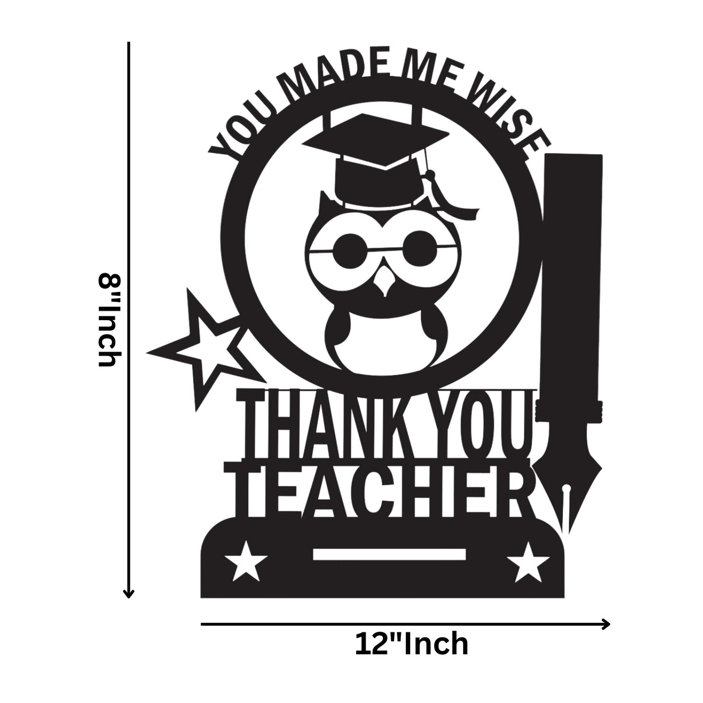 GiftShala Thank You Teacher Table Top | Size 12*8 inch