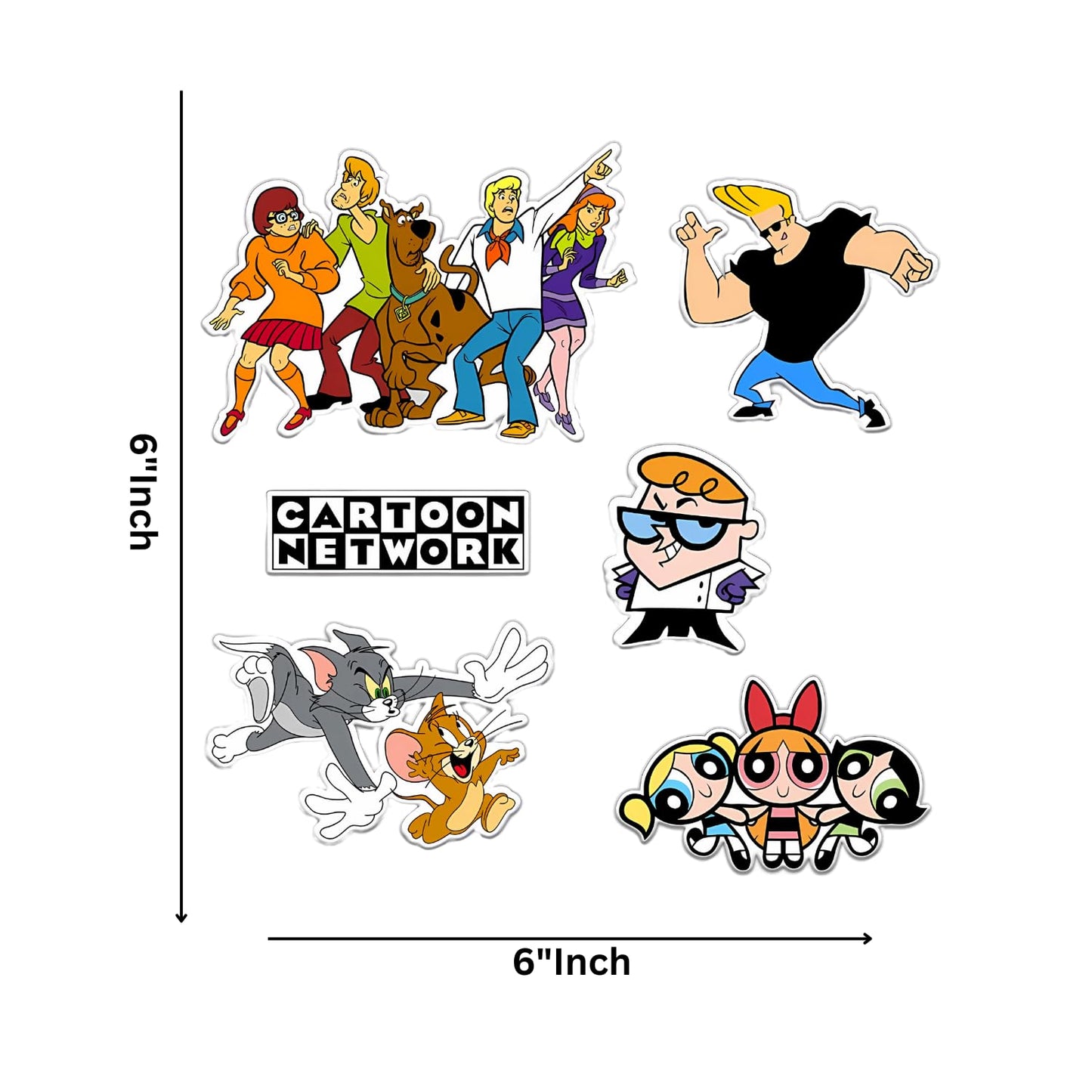 GiftShala Cartoon Network Theme Fridge Magnet | Size 3*3 inch | Set of 6