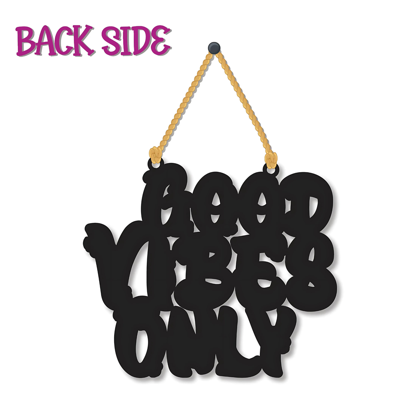 GiftShala Funky Good Vibes Only Wall Hanging | Size 5*5 inch