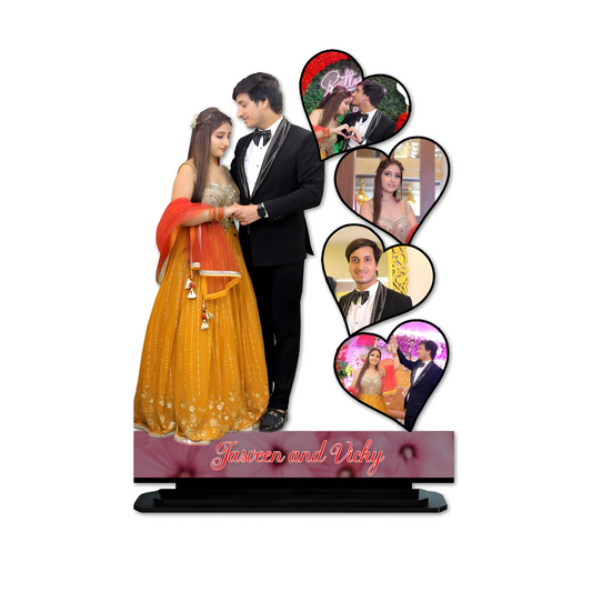 GiftShala Customized Couple Name Table Top | Size 12*8 inch