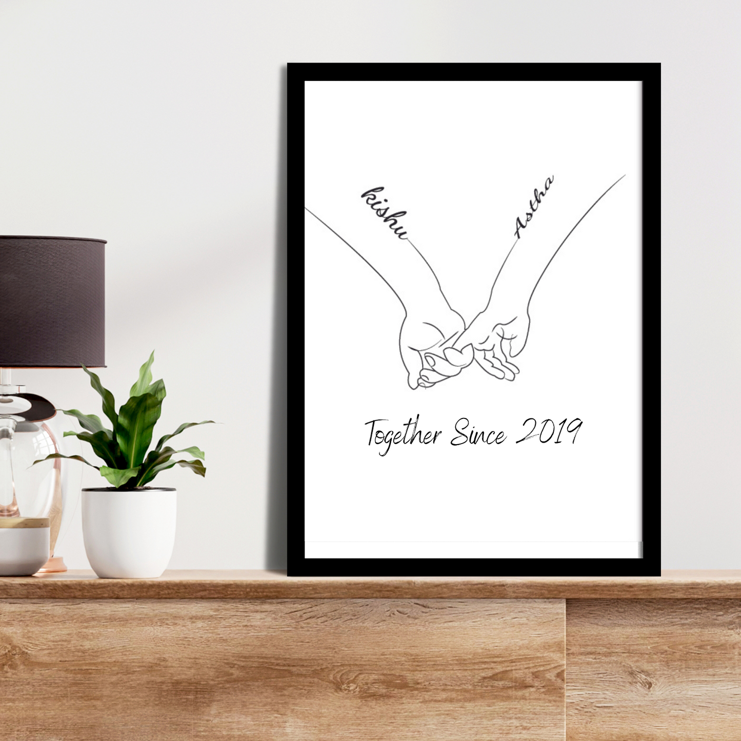 GiftShala Holding Hands Photo Frame | Size A4