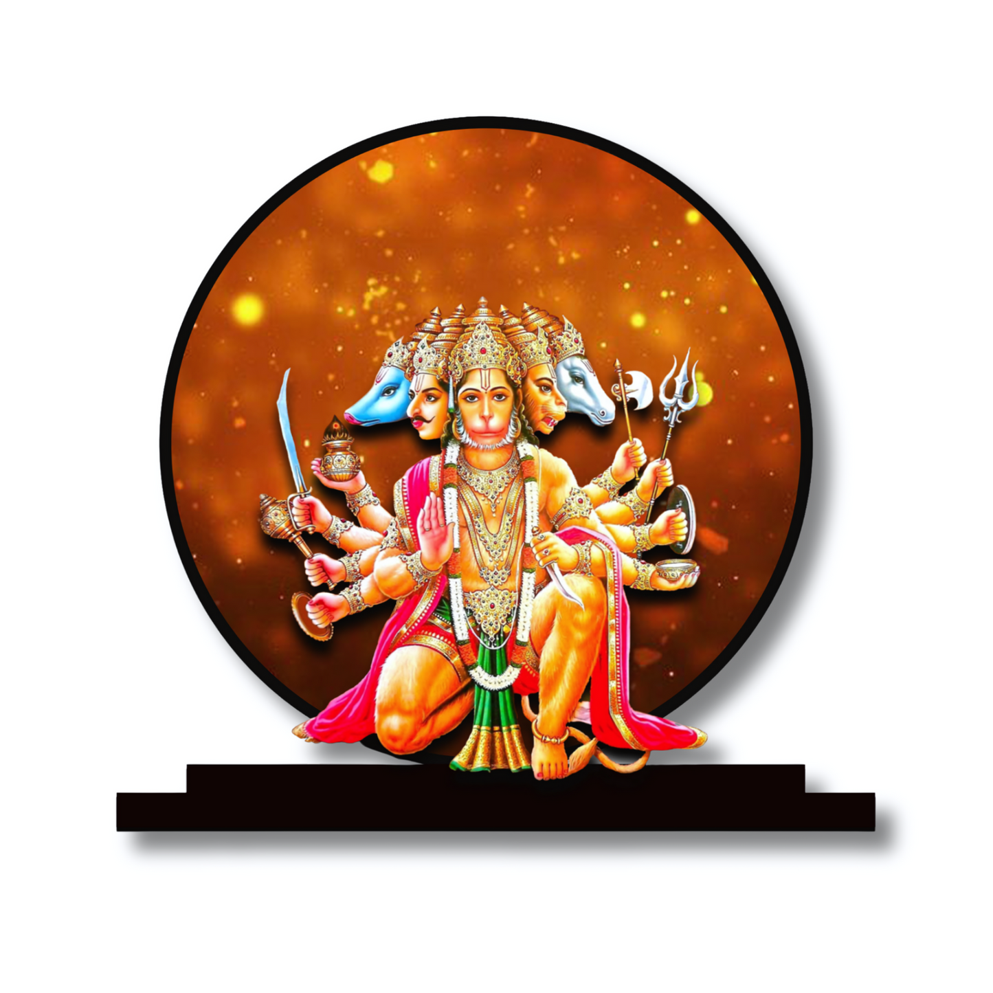 GiftShala Panchmukhi Hanuman Idol for Car Dashboard | Size 5 inch (approx)