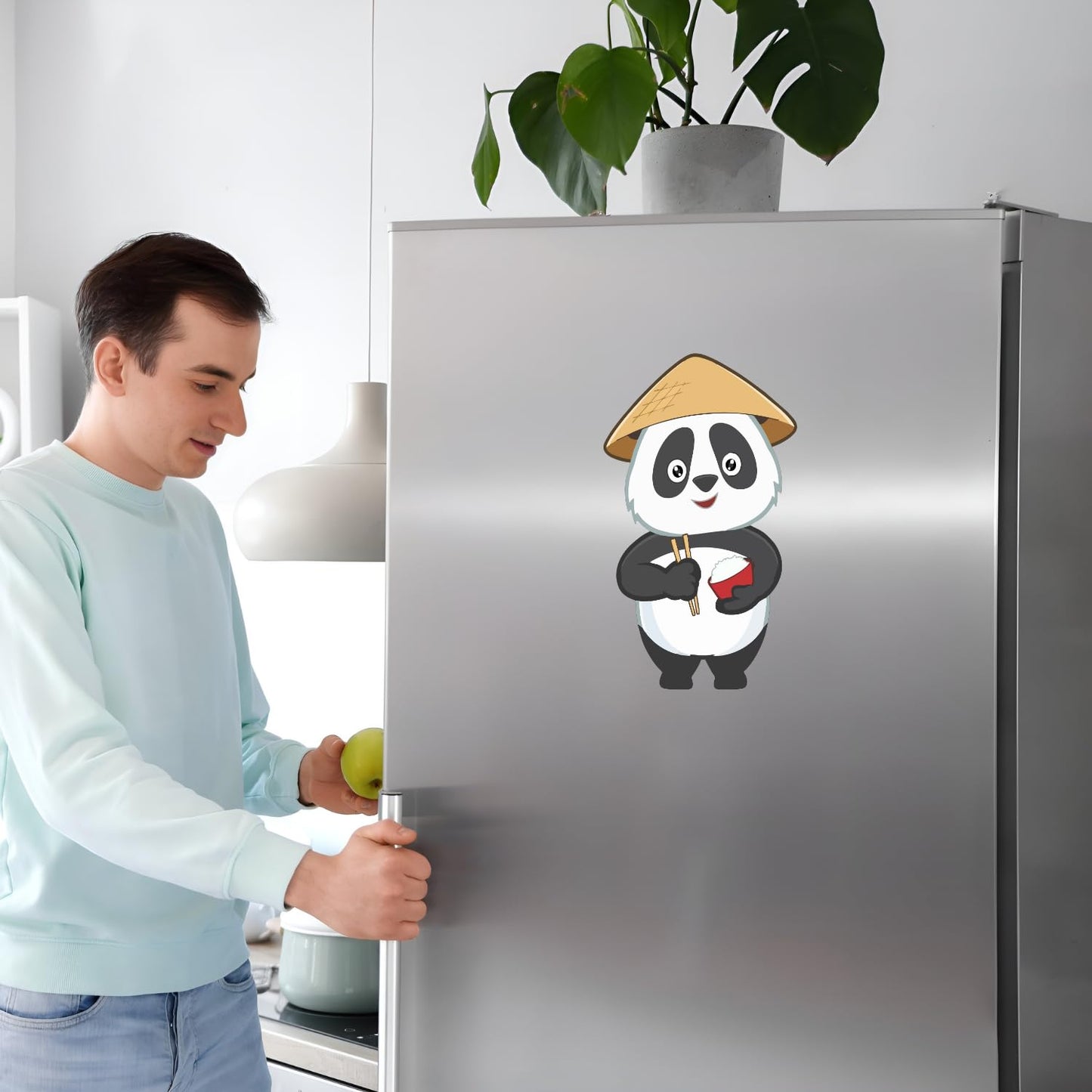 GiftShala Wooden Cute Panda Fridge Magnet | Size 3*3 inch