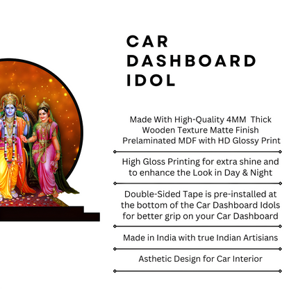 GiftShala Ram Parivar Idol for Car Dashboard | Size 5 inch (approx)