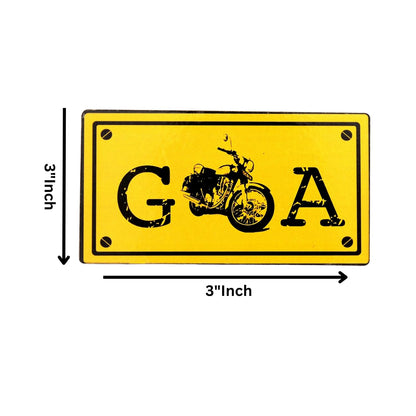 GiftShala Wooden Goa Souvenir Theme Fridge Magnet | Size 3*3 inch