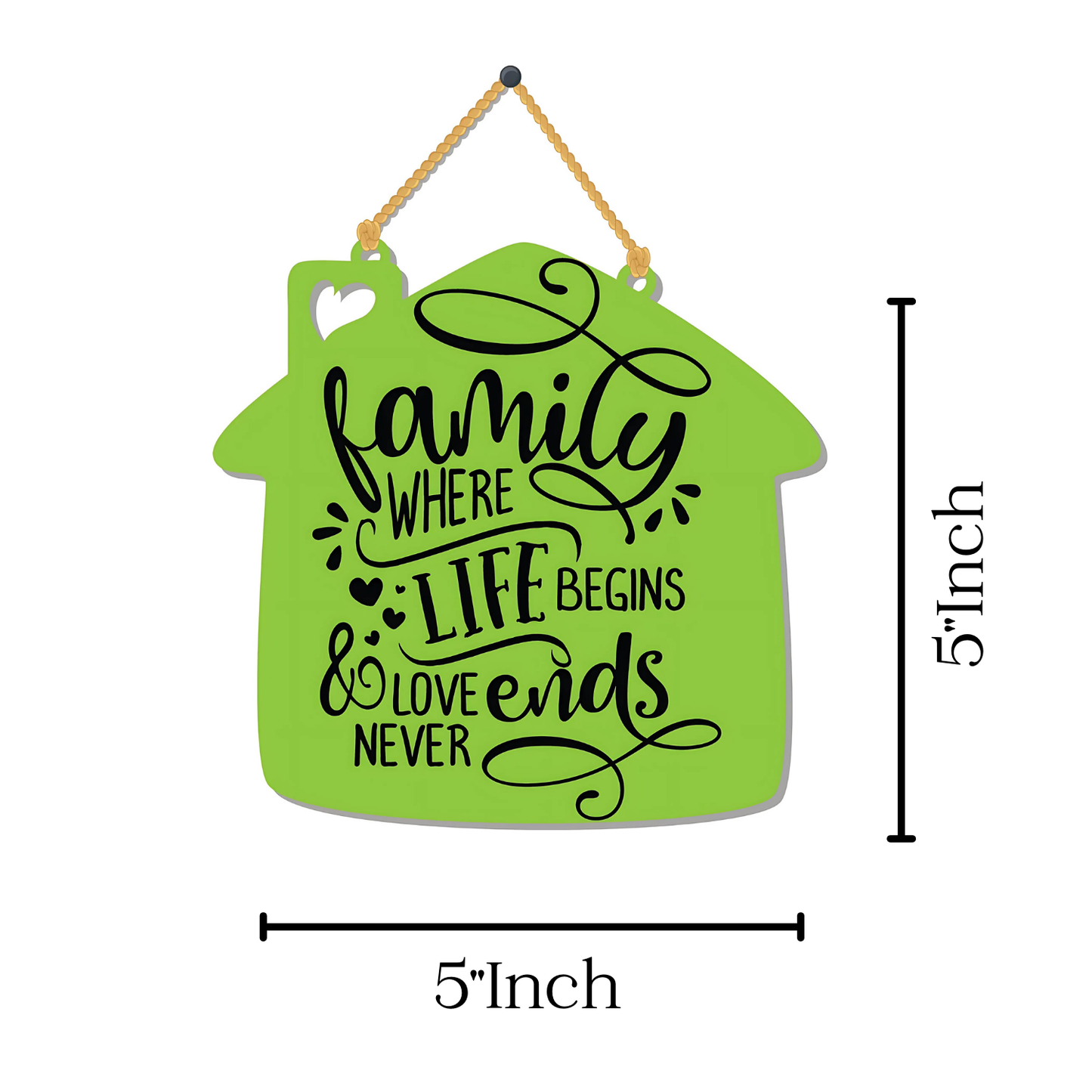 GiftShala Funky Family Wall Hanging | Size 5*5 inch