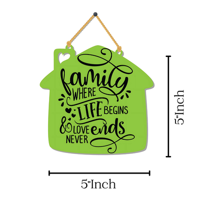 GiftShala Funky Family Wall Hanging | Size 5*5 inch