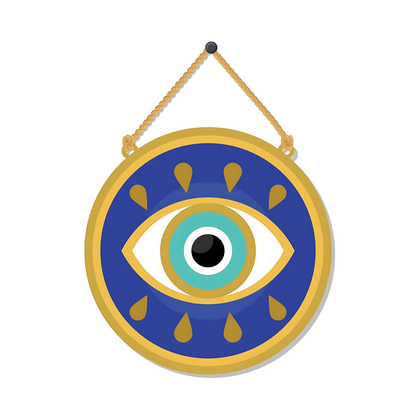 GiftShala Funky Evil Eye Wall Hanging | Size 5*5 inch