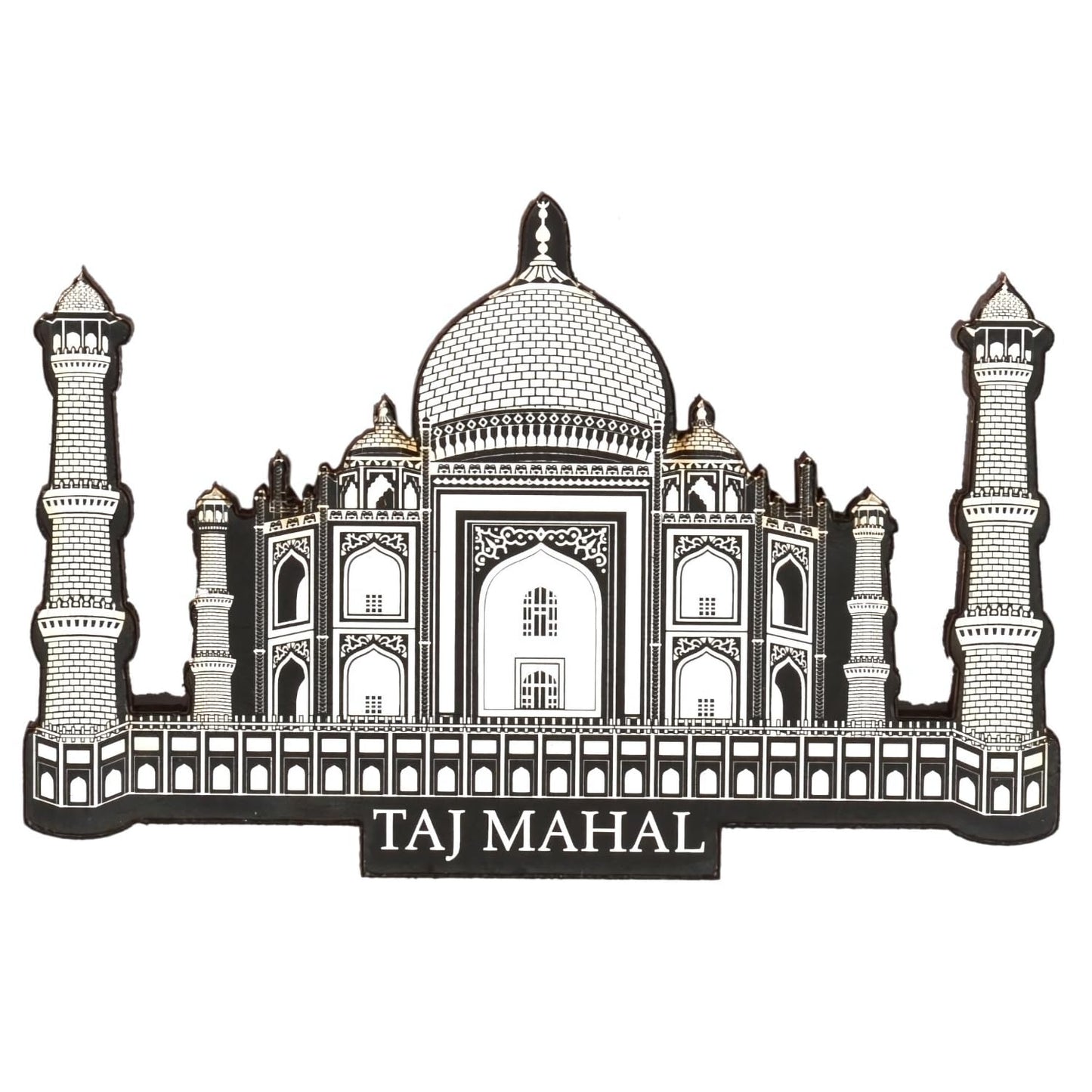 GiftShala Wooden Taj Mahal Theme Fridge Magnet | Size 3*3 inch