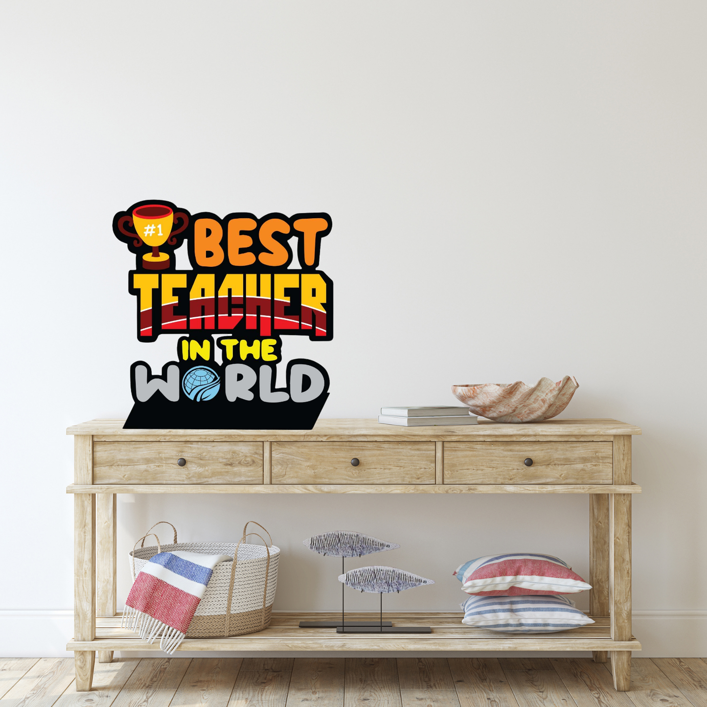 GiftShala Best Teacher in the World Table Top | Size 12*8 inch