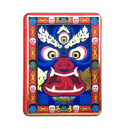 GiftShala Mahakala Face Fridge Magnet | Size 3*3 inch