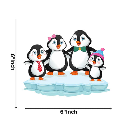 GiftShala Wooden Cute Penguin Fridge Magnet | Size 3*3 inch