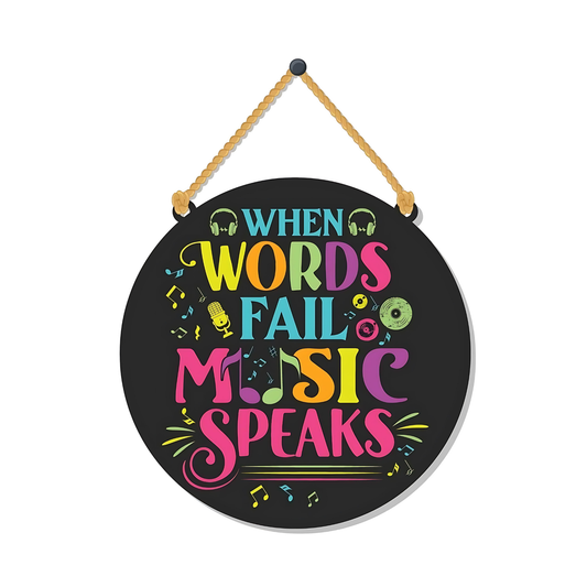 GiftShala Funky Music Wall Hanging | Size 5*5 inch