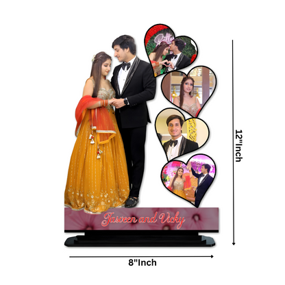 GiftShala Customized Couple Name Table Top | Size 12*8 inch