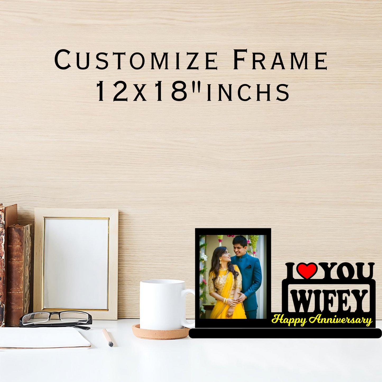 GiftShala I Love You Wifey Table Top | Size 12*8 inch