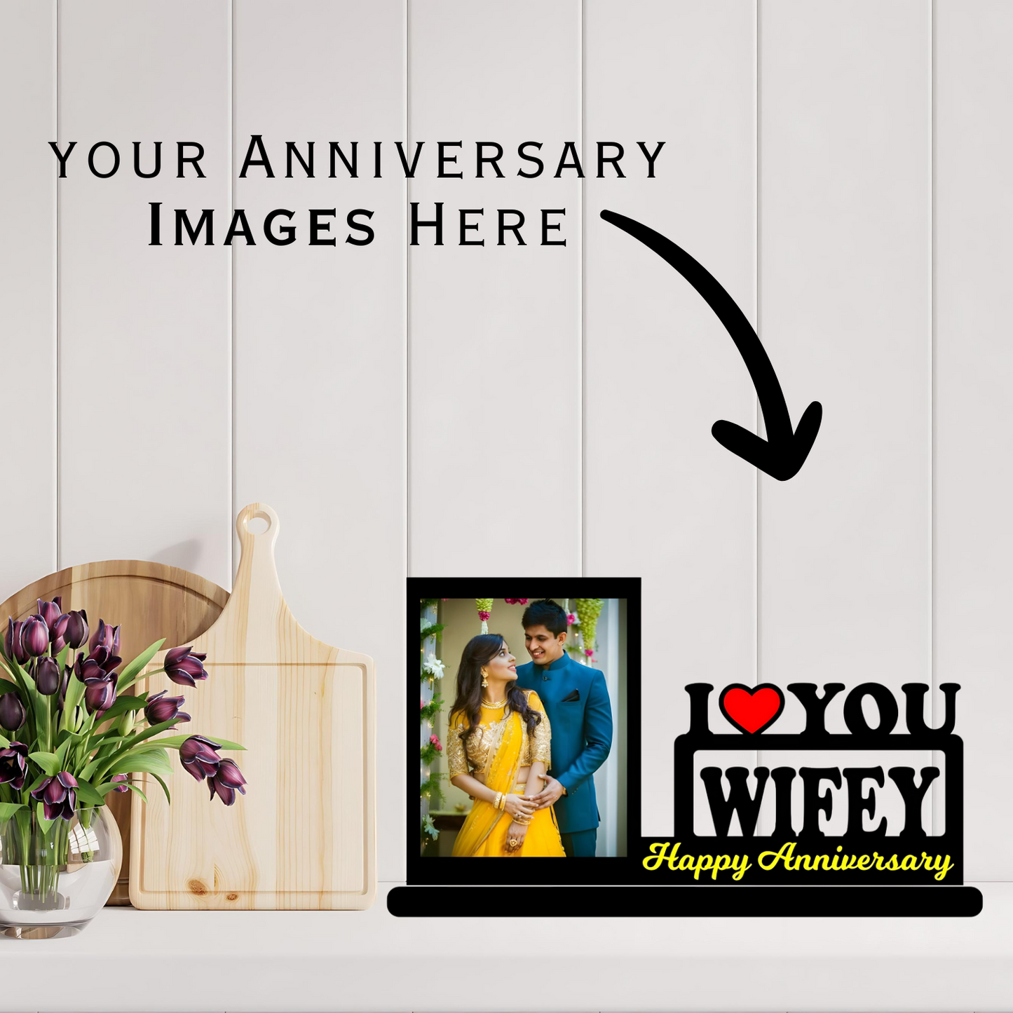 GiftShala I Love You Wifey Table Top | Size 12*8 inch