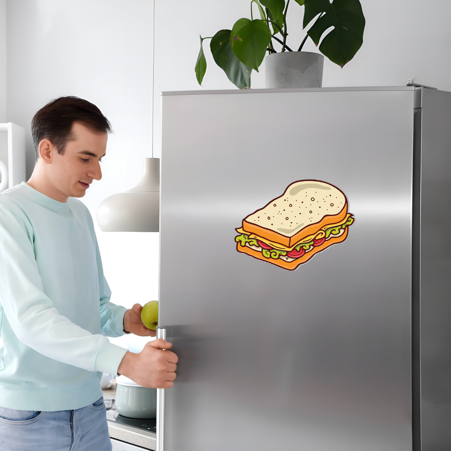 GiftShala Sandwich Fridge Magnet | Size 3*3 inch