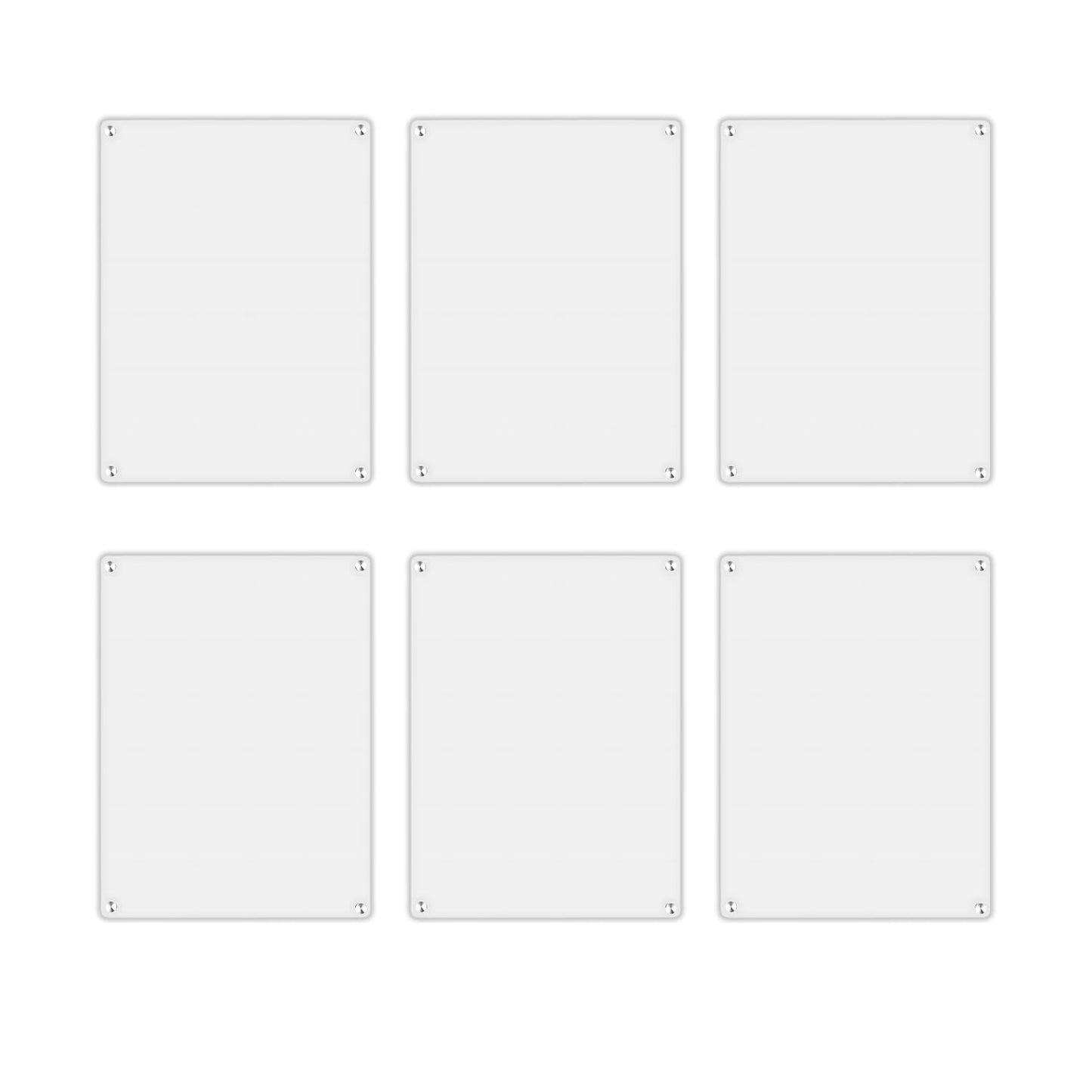 GiftShala Acrylic Photo Frame Clear Display Frameless Fridge Magnet | Size 2.36*3.54 inch | Set of 6