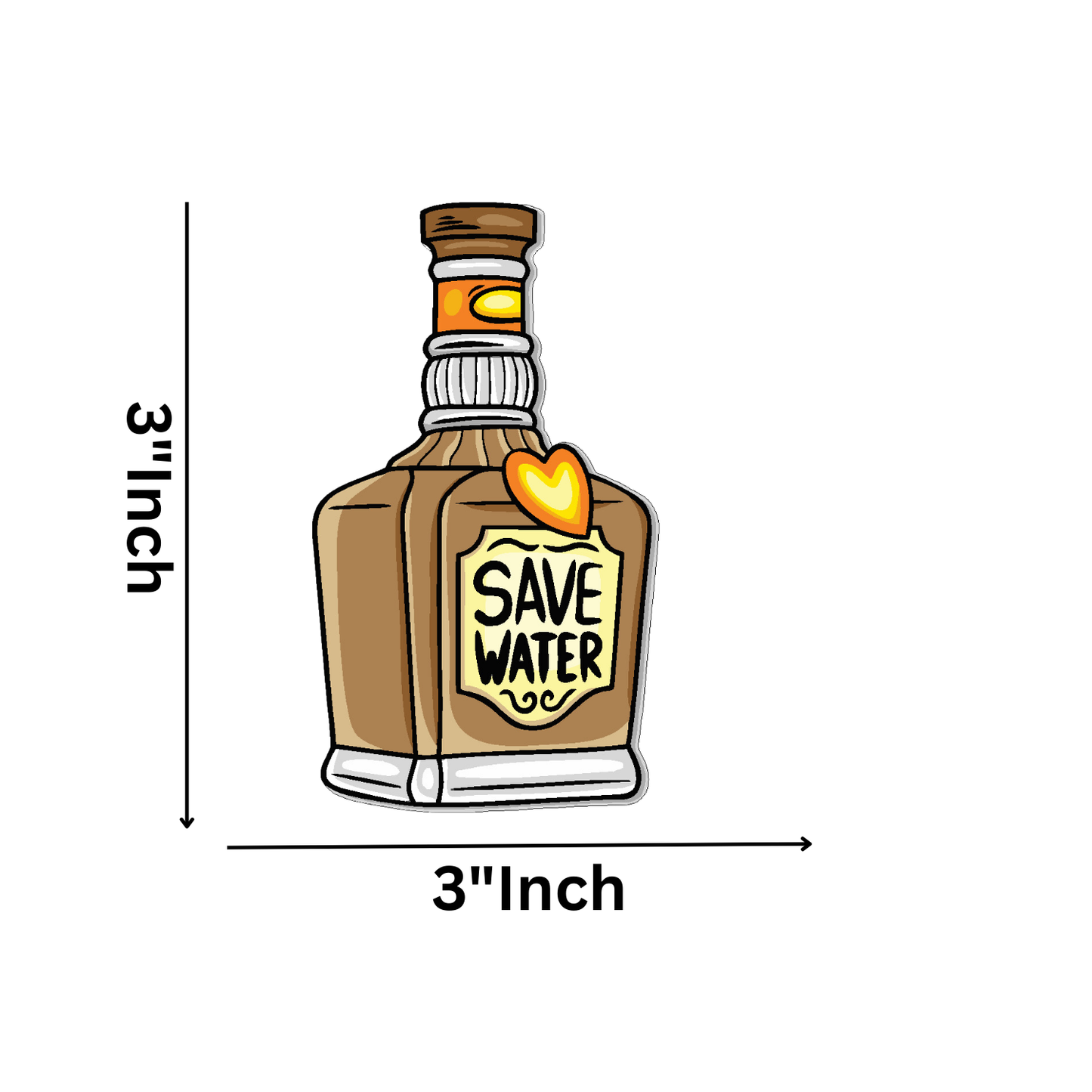 GiftShala Save Water Fridge Magnet | Size 3*3 inch