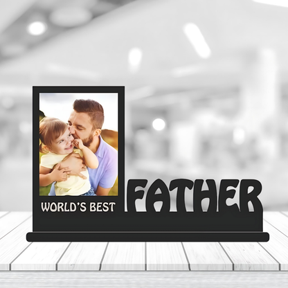 GiftShala World's Best Father Wooden Table Top | Size 12*8 inch