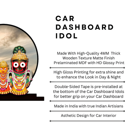 GiftShala Lord Jagannath Idol for Car Dashboard | Size 5 inch (approx)