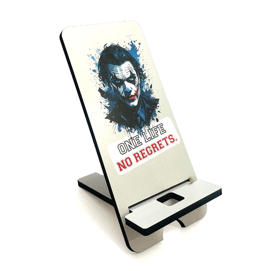 GiftShala Joker Theme Wooden Table Mount Mobile Stand | Size 7*3*4 inch