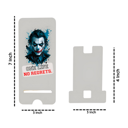 GiftShala Joker Theme Wooden Table Mount Mobile Stand | Size 7*3*4 inch