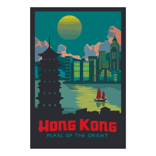 GiftShala Hong Kong Fridge Magnet | Size 3*3 inch