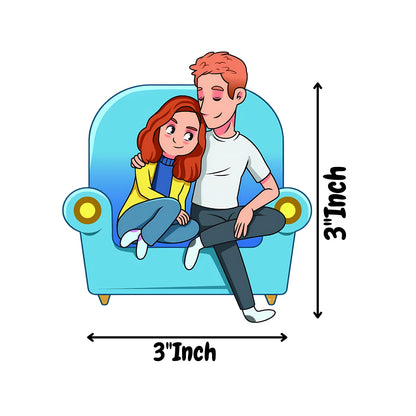 GiftShala Best Couple Fridge Magnet | Size 3*3 inch