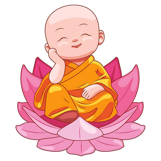 GiftShala Cute Little Monk Fridge Magnet | Size 3*3 inch