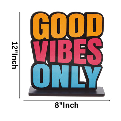 GiftShala Good Vibes Only Quote Figurine | Size 12*8 inch